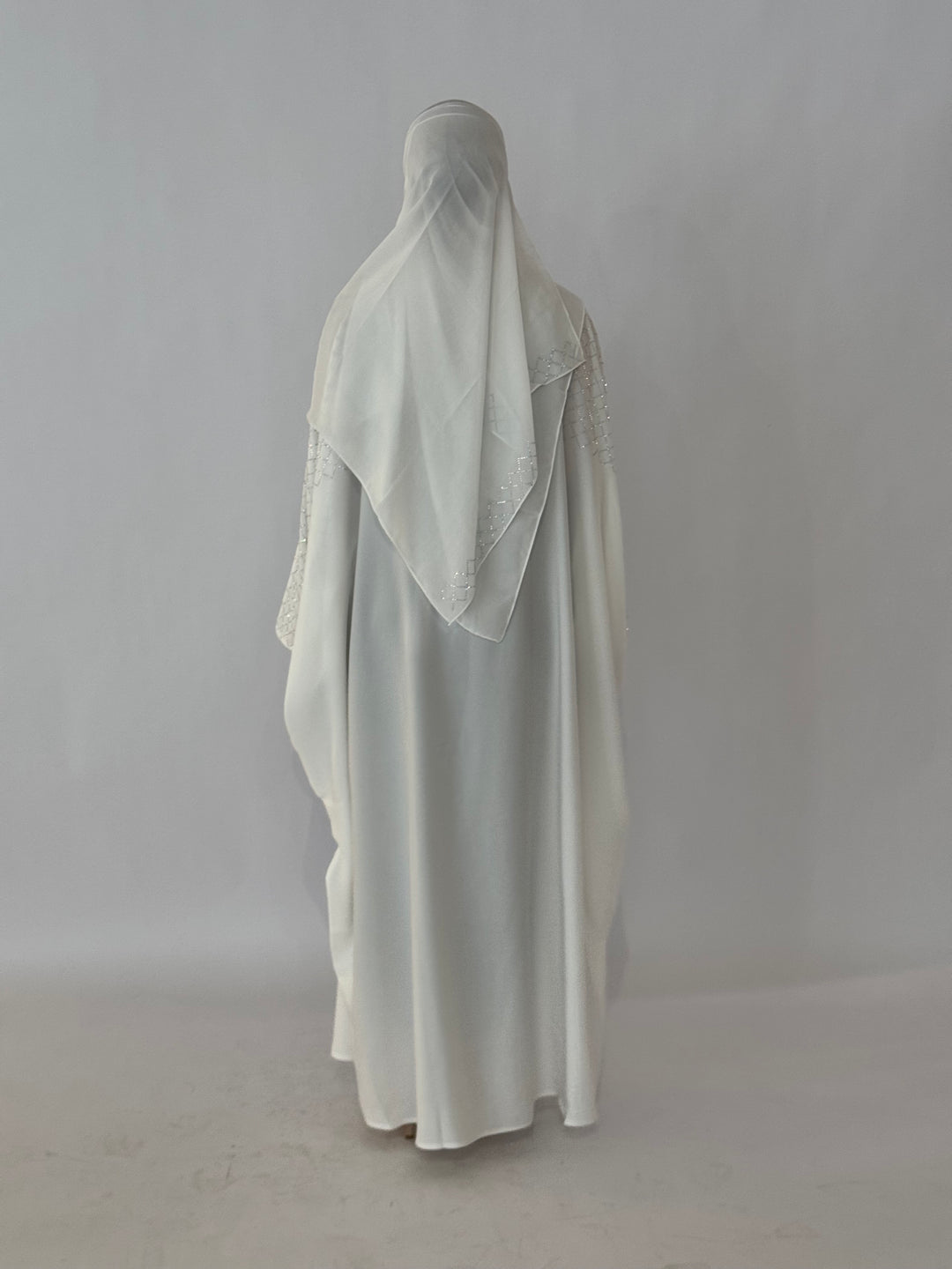 Almaz Butterfly Abaya - White