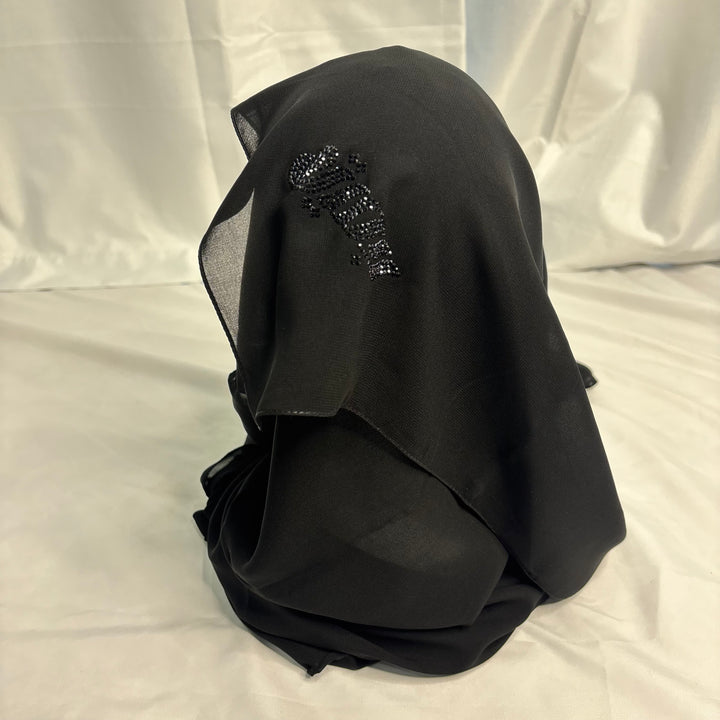 Signature Chiffon Scarf - Black