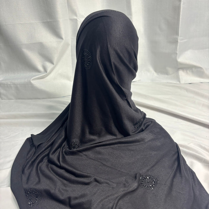 Signature Circle Jersey Scarf - Black