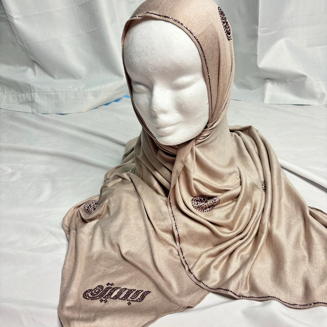 Signature Circle Jersey Scarf - Dusty Pink