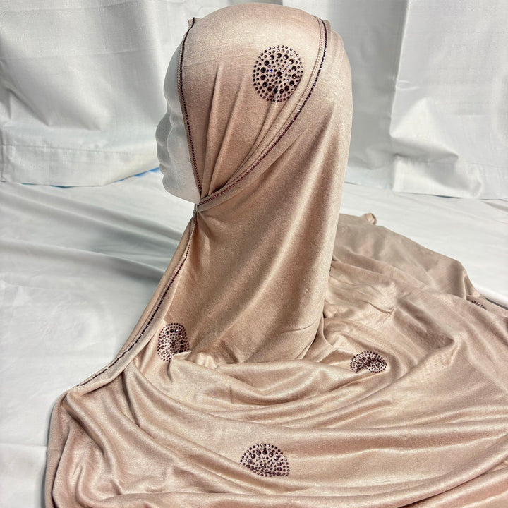 Signature Circle Jersey Scarf - Dusty Pink