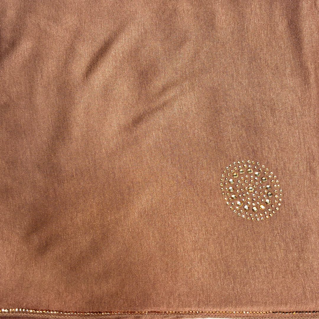 Signature Circle Jersey Scarf - Peach