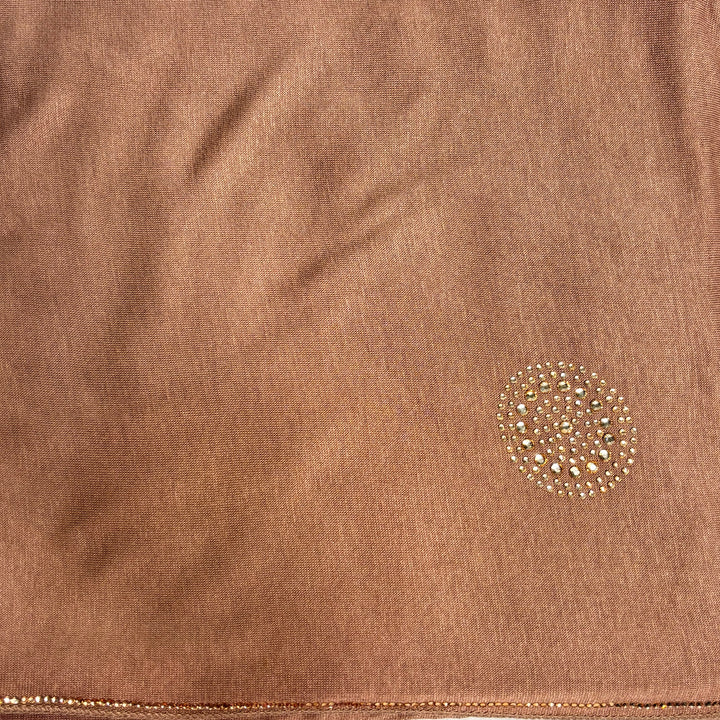 Signature Circle Jersey Scarf - Peach