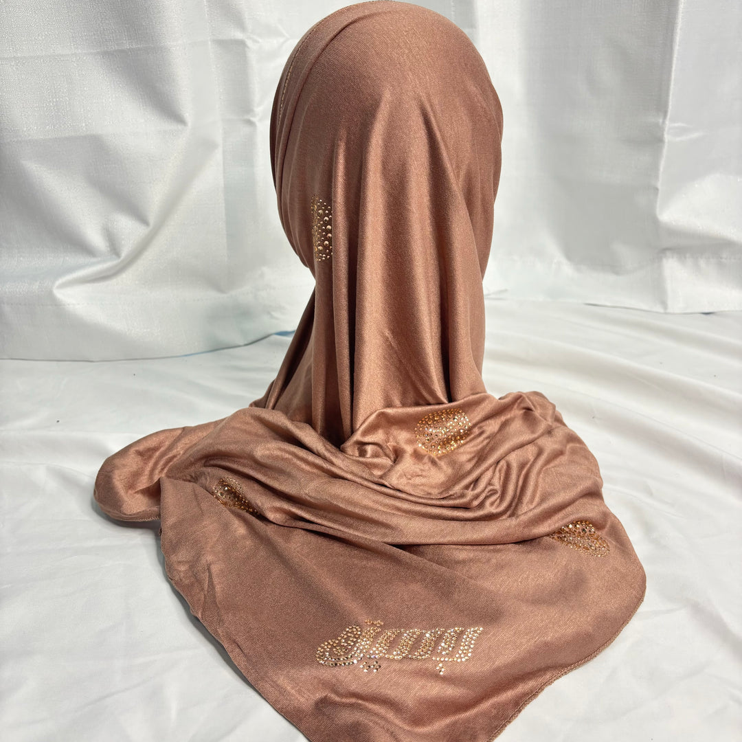 Signature Circle Jersey Scarf - Peach