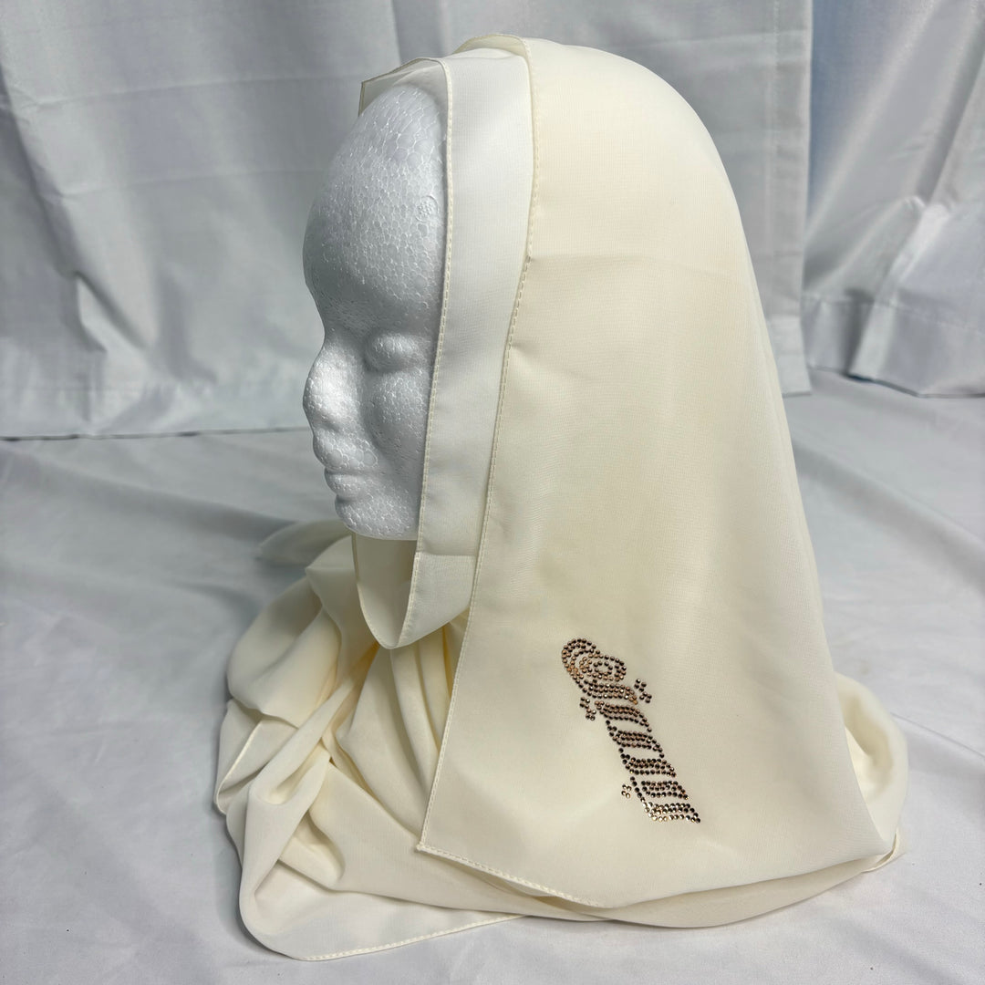 Signature Chiffon Scarf - Cream