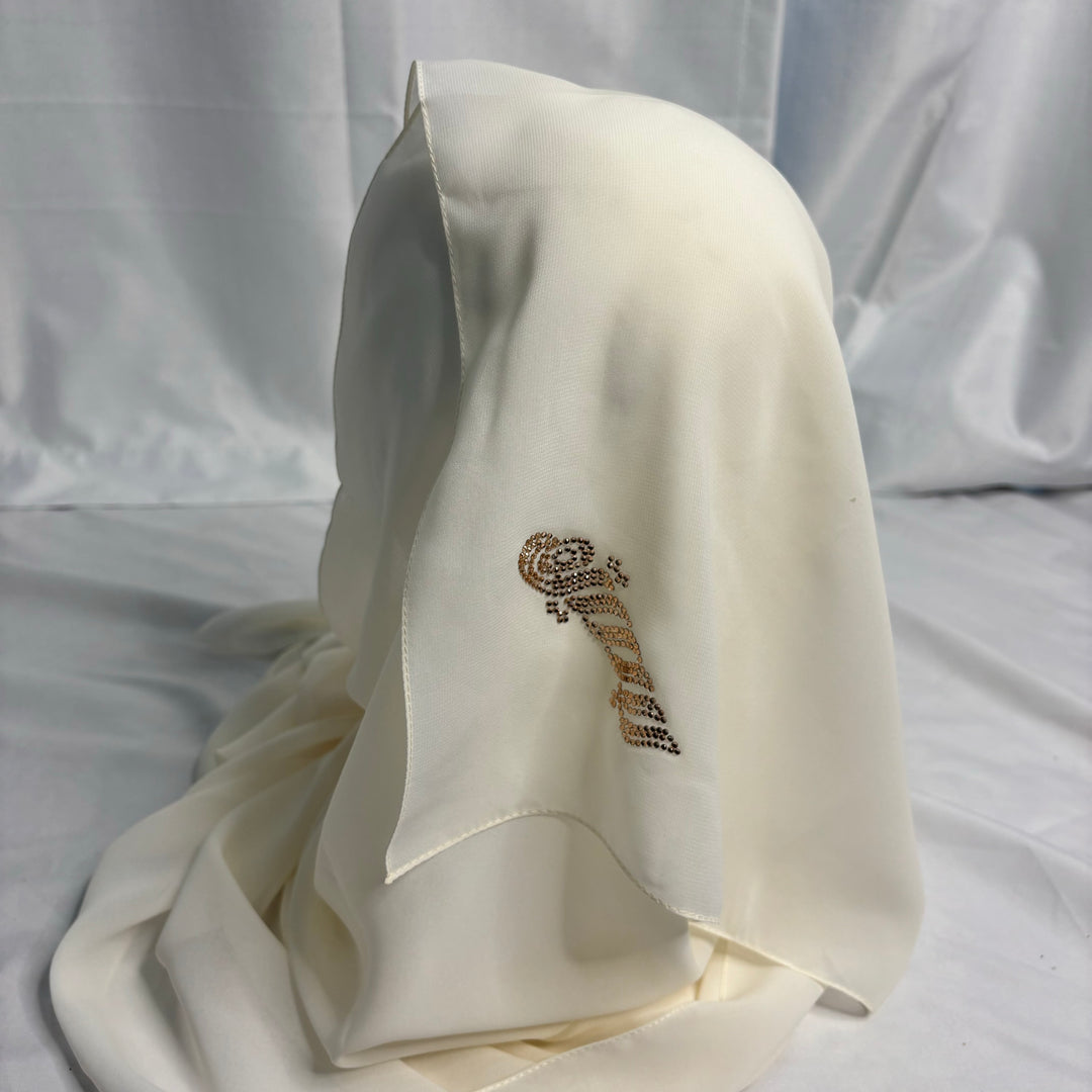 Signature Chiffon Scarf - Cream