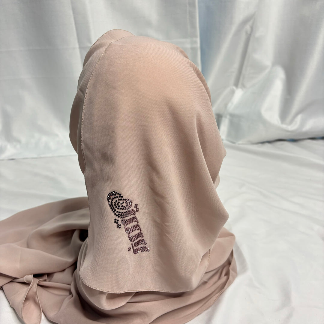 Signature Chiffon Scarf - Dusty Pink