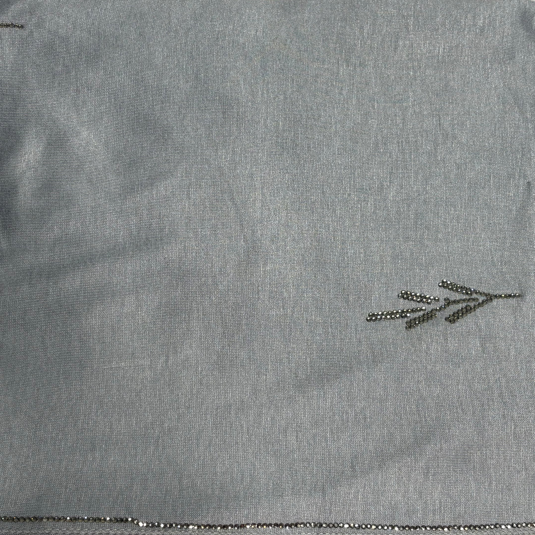 Signature Flower Jersey Scarf - Sky Blue