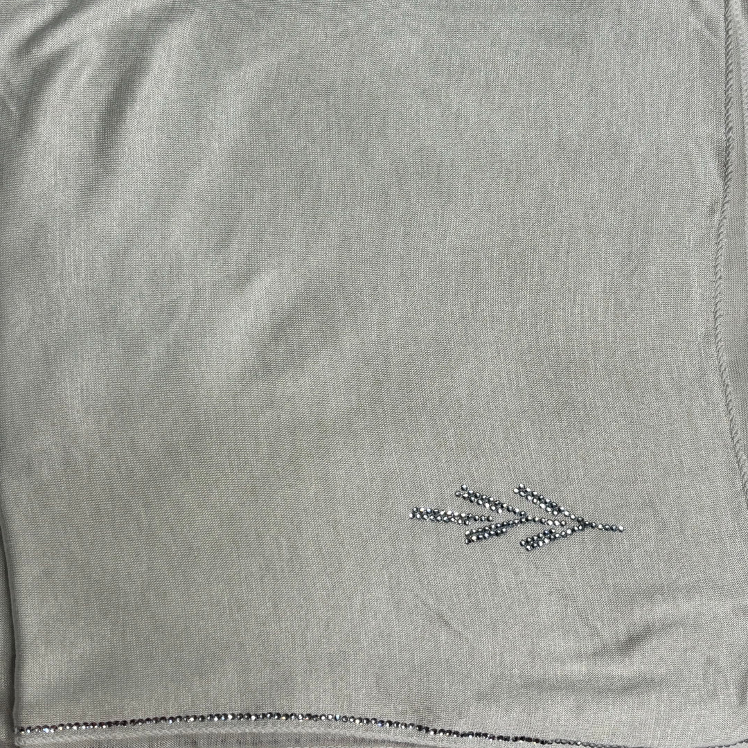 SIgnature Flower Jersey Scarf - Oat