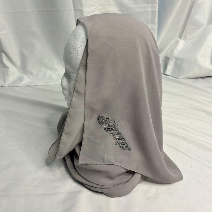 Signature Chiffon Scarf - Grey