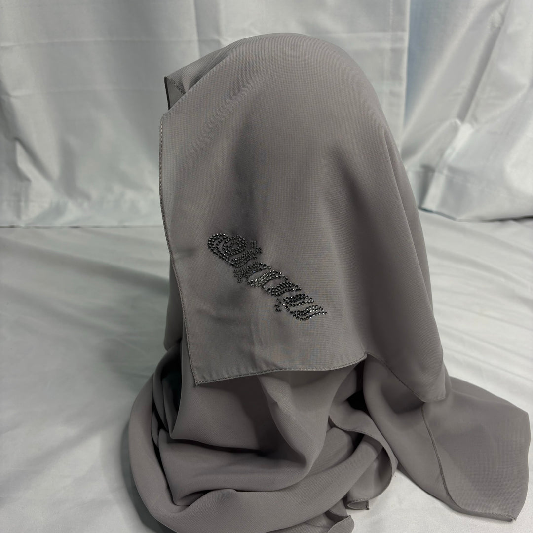 Signature Chiffon Scarf - Grey