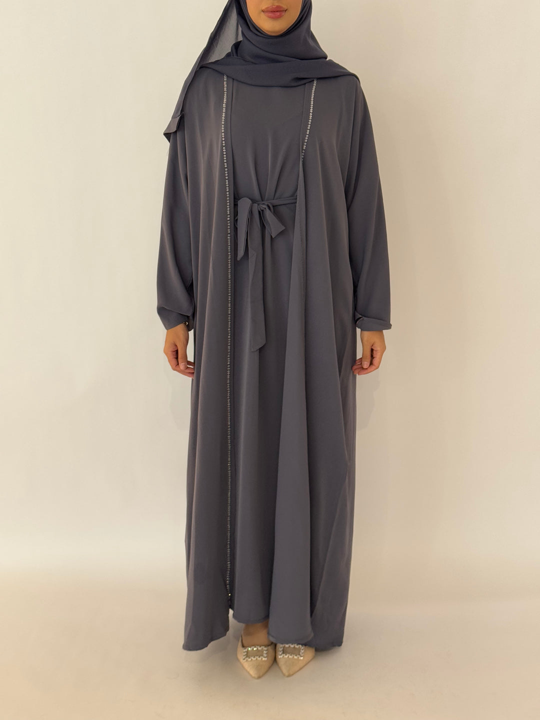 Najm Abaya - Gray Purple