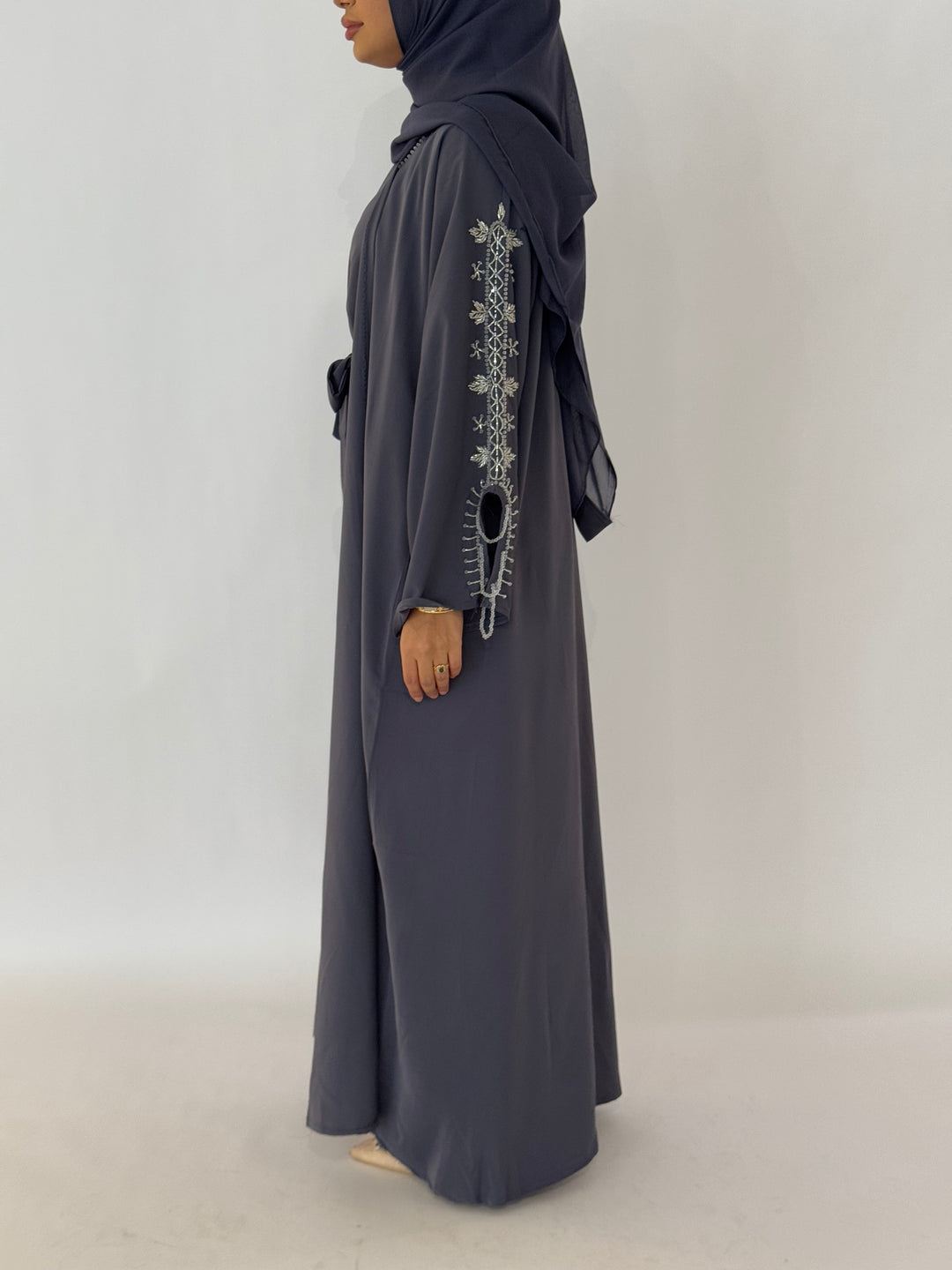 Najm Abaya - Gray Purple