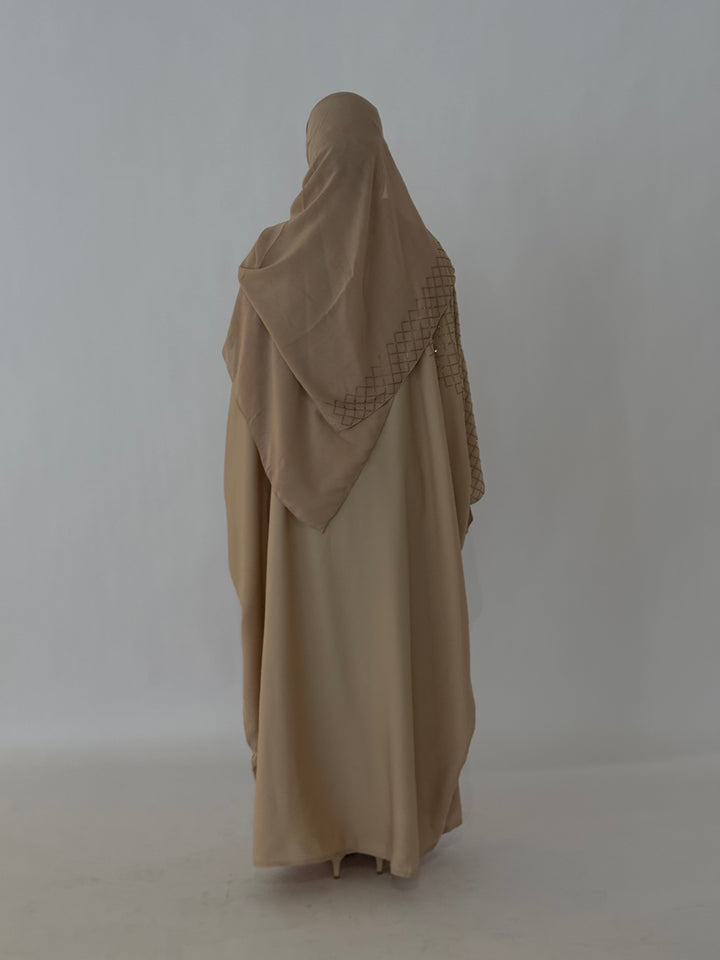 Almaz Butterfly Abaya - Nude