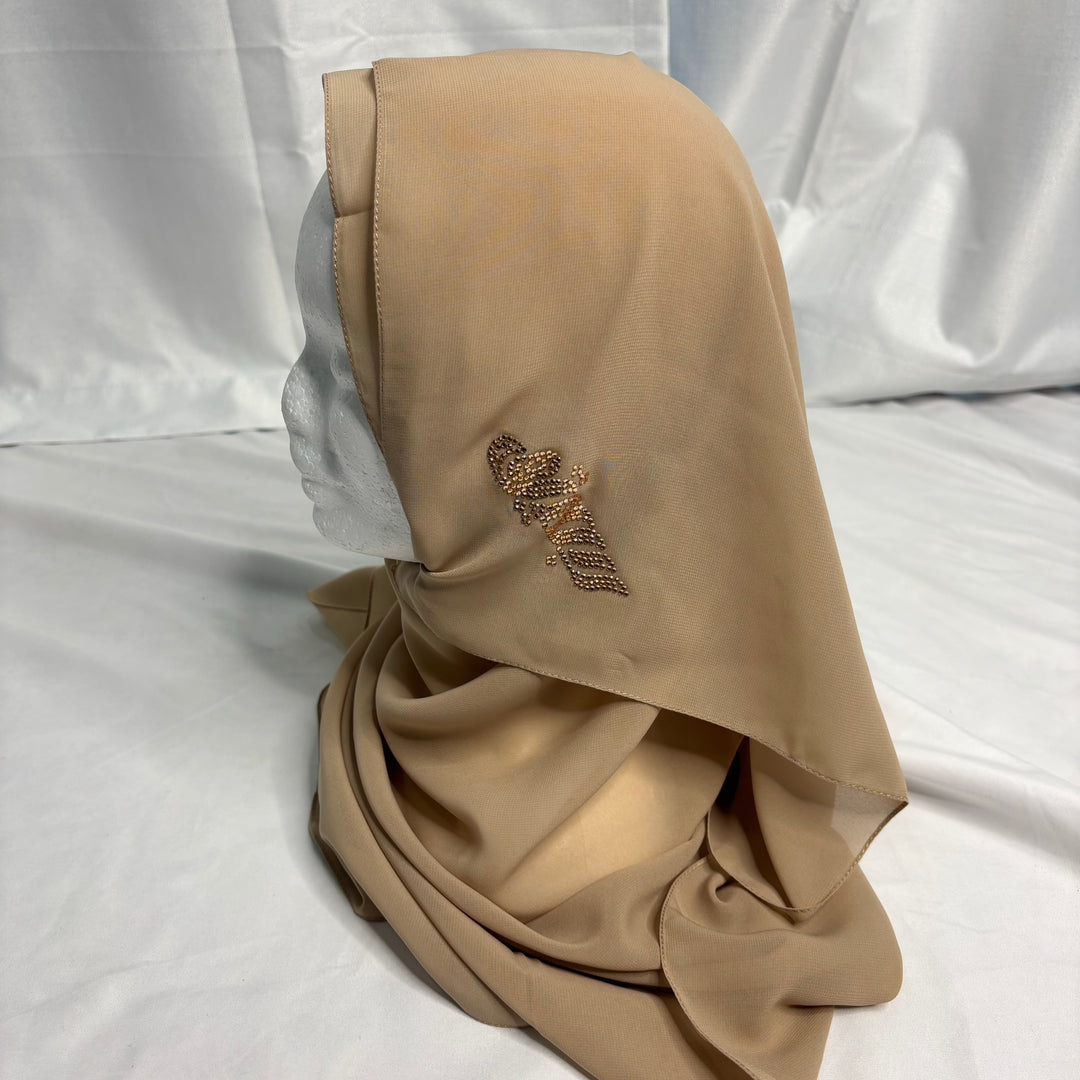 Signature Chiffon Scarf - Nude
