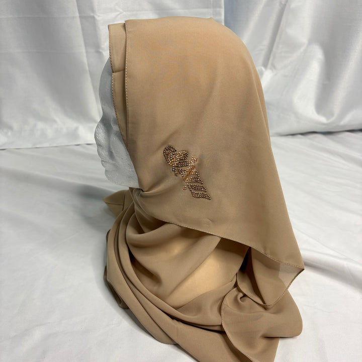 Signature Chiffon Scarf - Nude