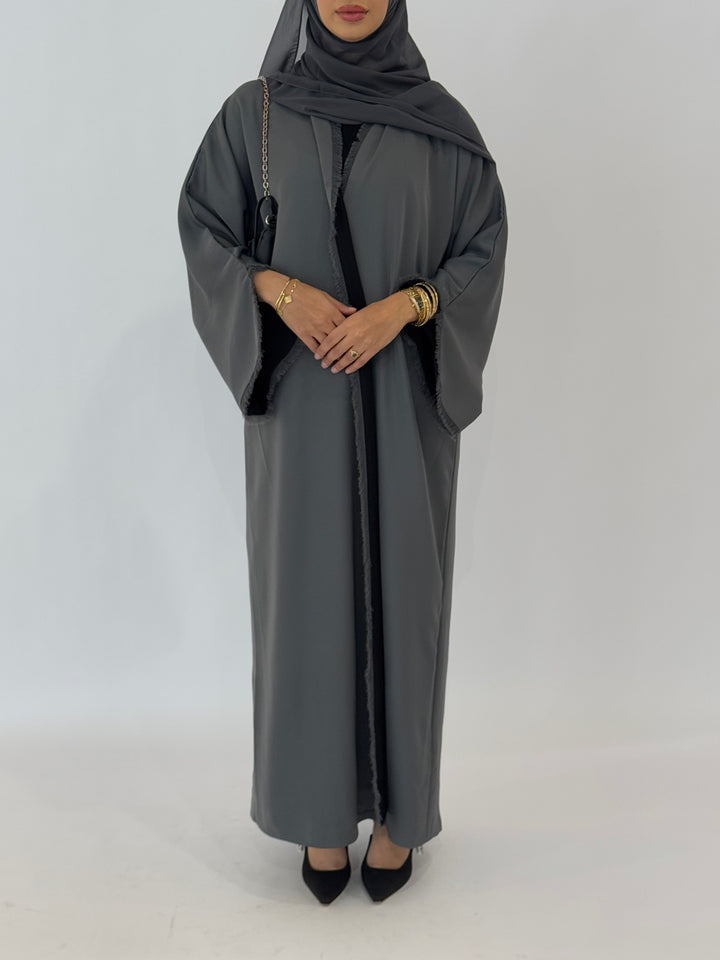 Shamsa Reversible Abaya - Grey