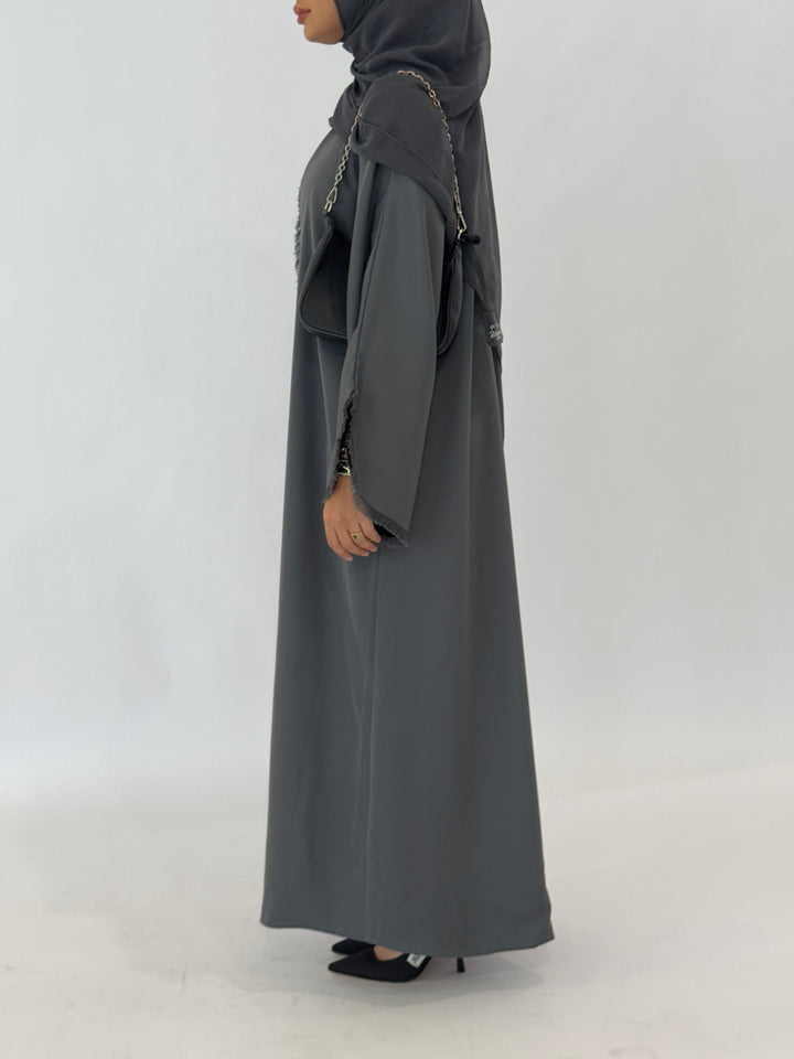 Shamsa Reversible Abaya - Grey