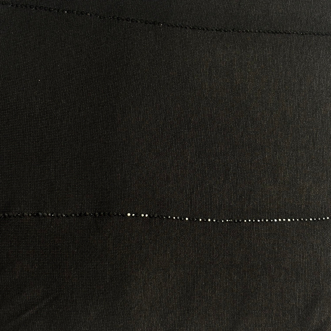Signature Stripe Jersey Scarf - Black