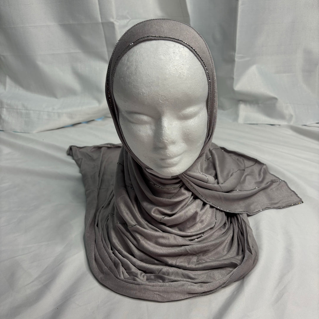 Signature Stripe Jersey Scarf - Lavender