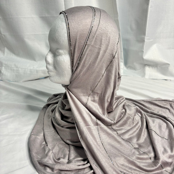 Signature Stripe Jersey Scarf - Lavender