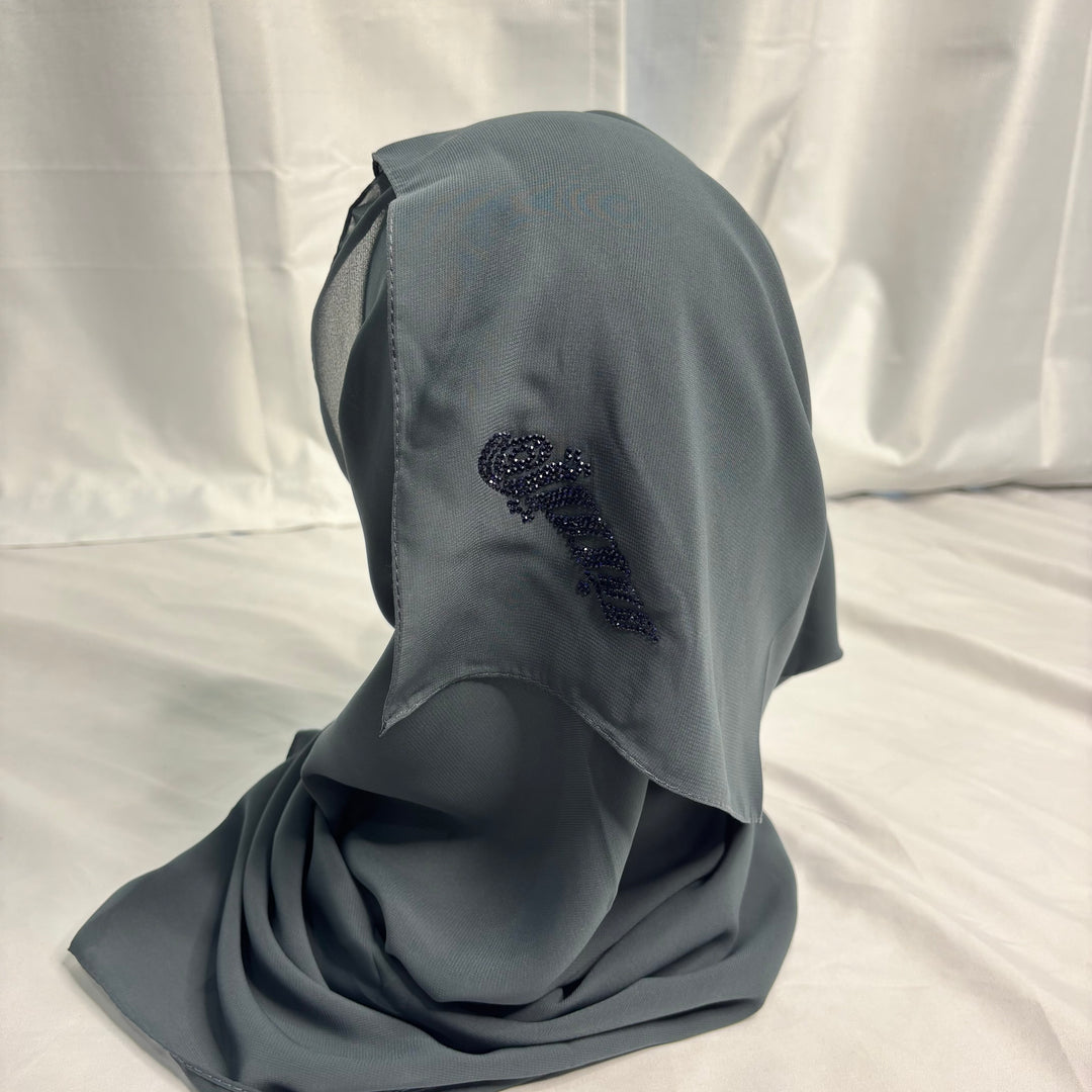 SIgnature Chiffon Scarf - Teal