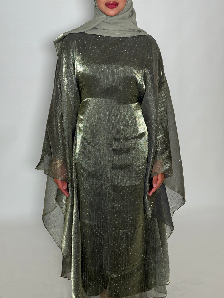 Ameera Butterfly Abaya - Olive