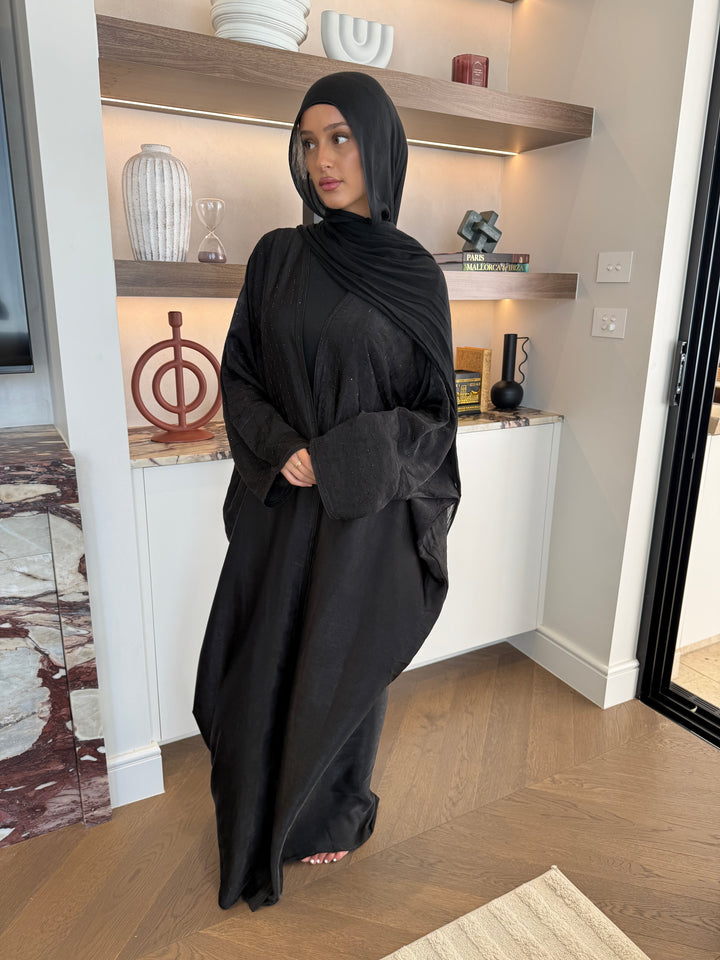 Lamees Batwing Abaya - Black