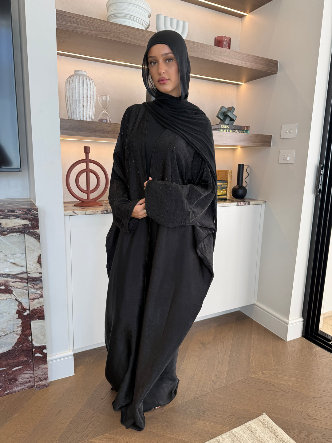 Lamees Batwing Abaya - Black