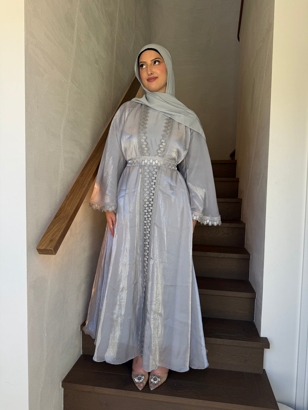 Dalal Abaya - Light Grey