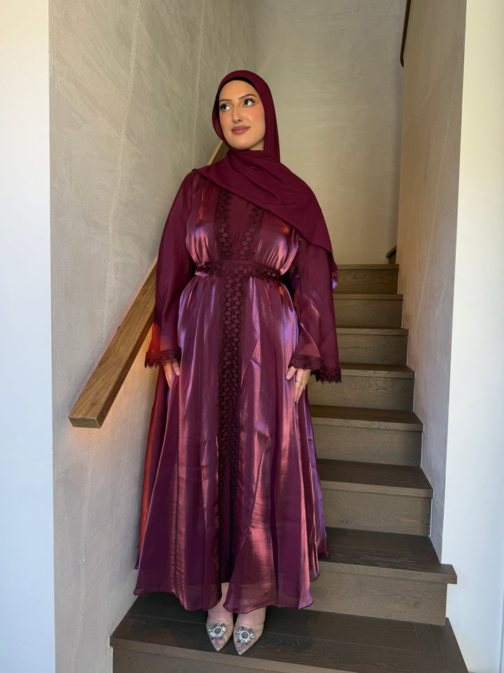 Dalal Abaya - Burgundy