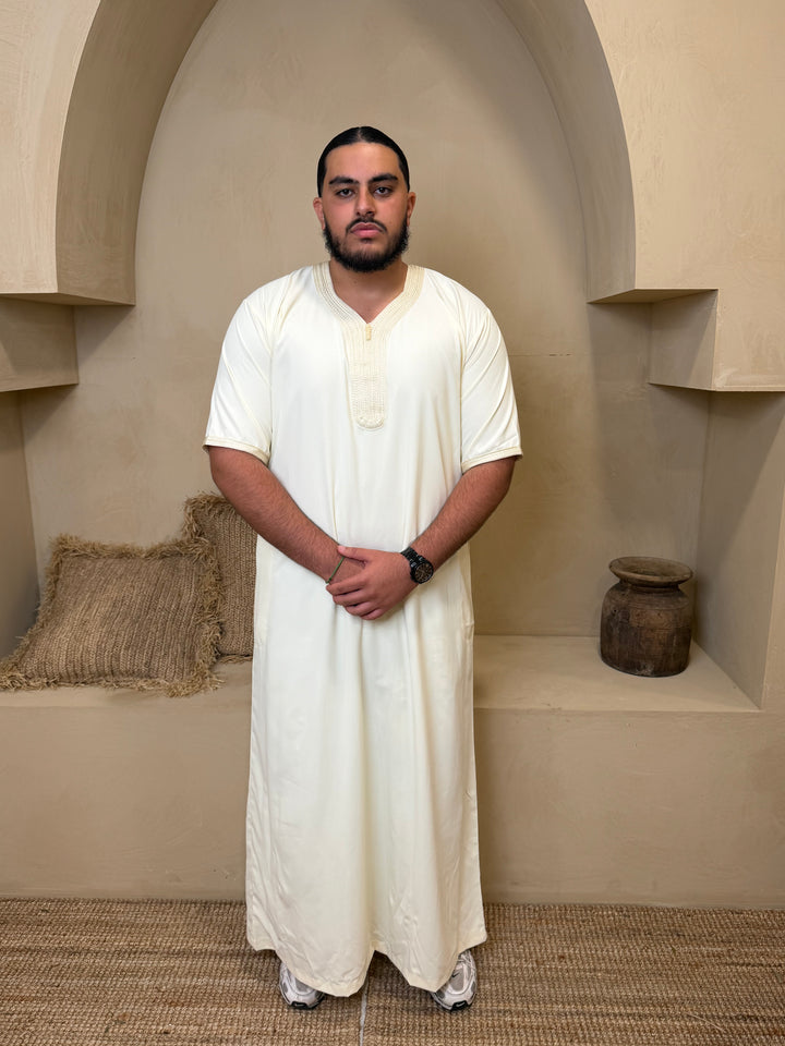 Kreme Moroccan Thobe