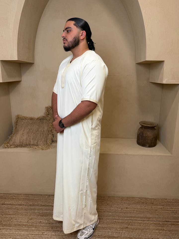 Kreme Moroccan Thobe