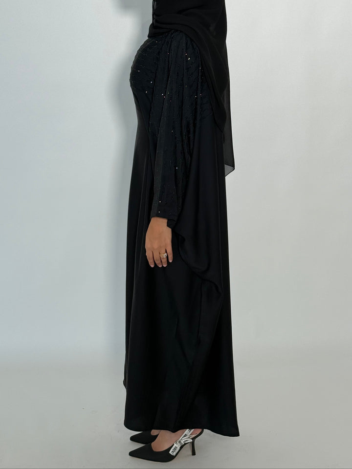 Elmira Butterfly Abaya - Black