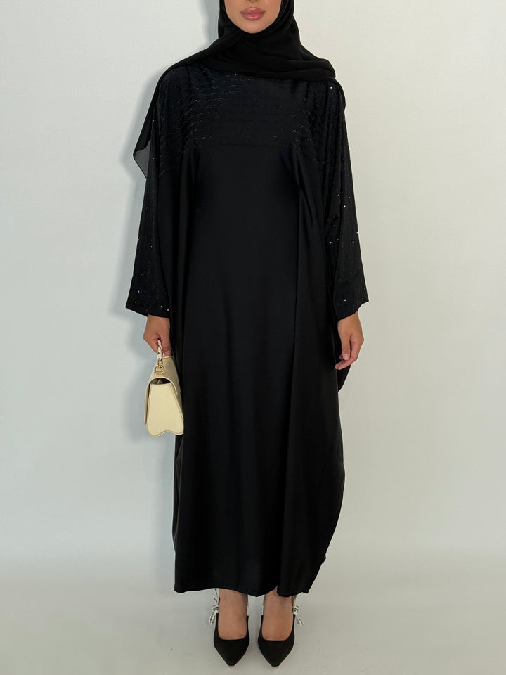 Elmira Butterfly Abaya - Black
