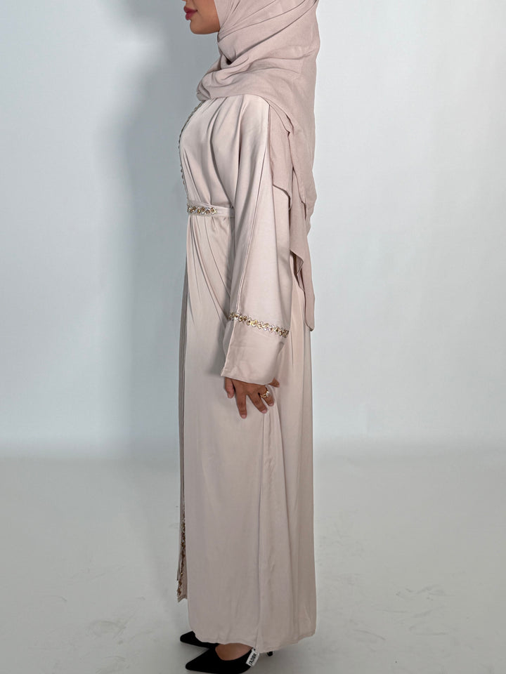 Lujain Diamond Abaya - Beige