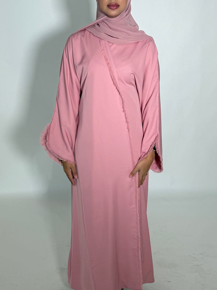Qamar Abaya - Hot Pink