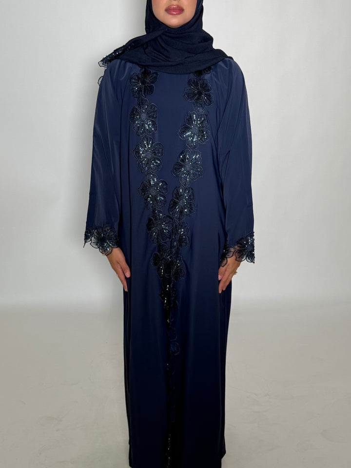 Sakura Abaya - Navy