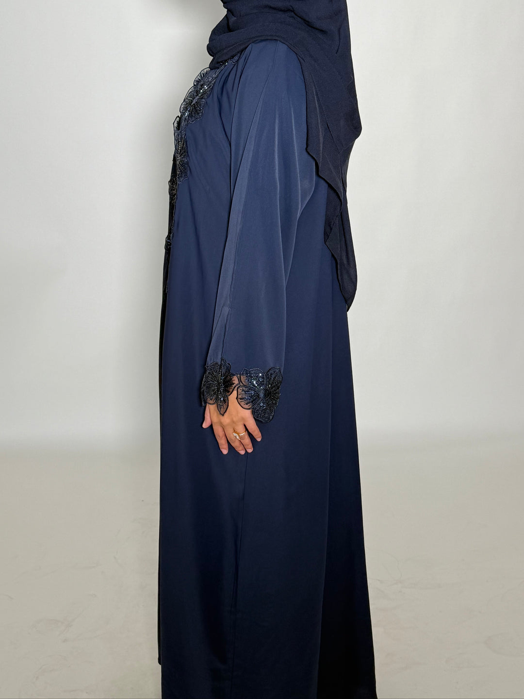 Sakura Abaya - Navy