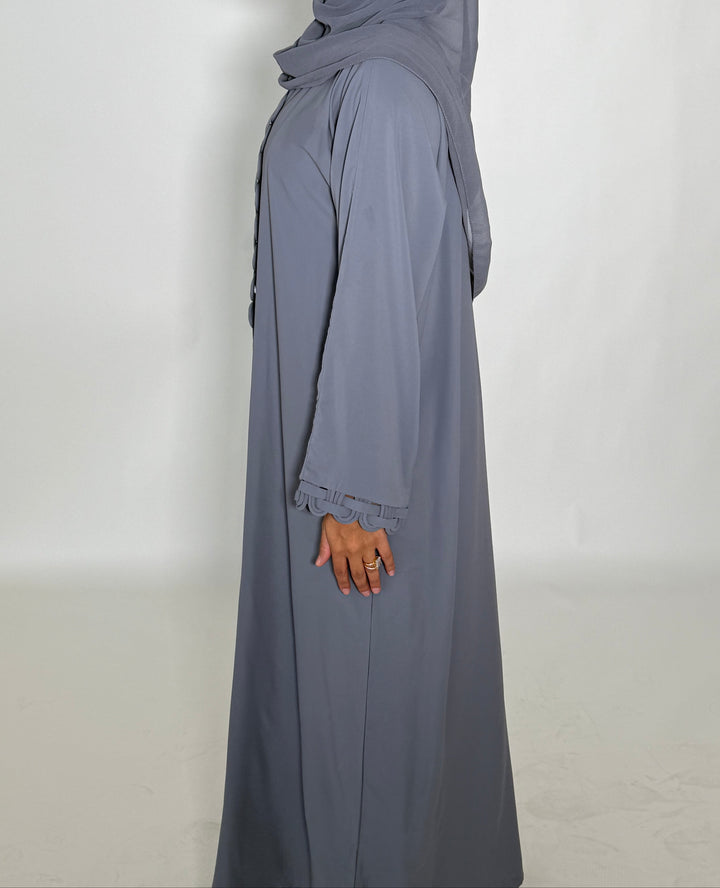 Serene Abaya - Blue Grey
